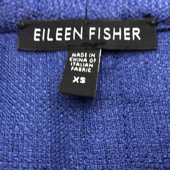 Eileen Fisher Open Front Linen Blend Jacket - Picture 6 of 7